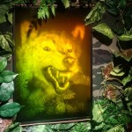 Wolf with flowers